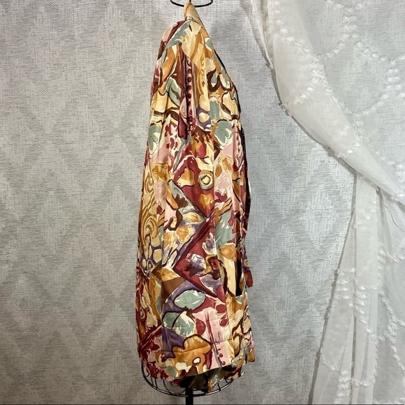 Vintage Barrie Stephens abstract floral print oversized boyfriend blazer - Picture 5 of 8